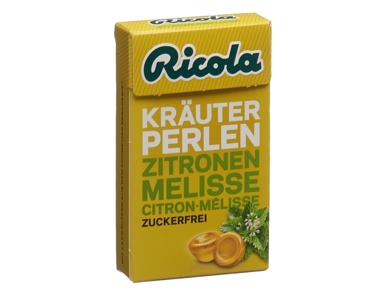 RICOLA Kräuter Perlen citron mélisse bonbon sans sucre box 25 g