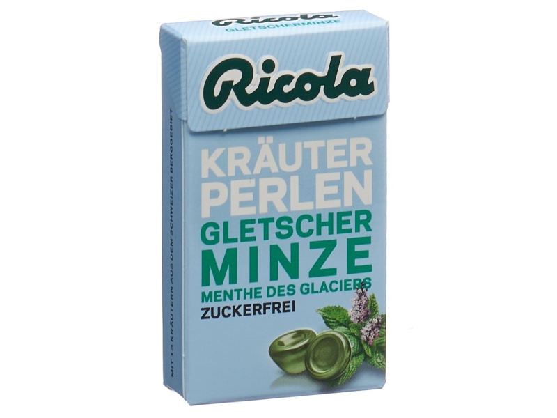 RICOLA Kräuter Perlen Menthe Glaciers sans sucre box 25 g