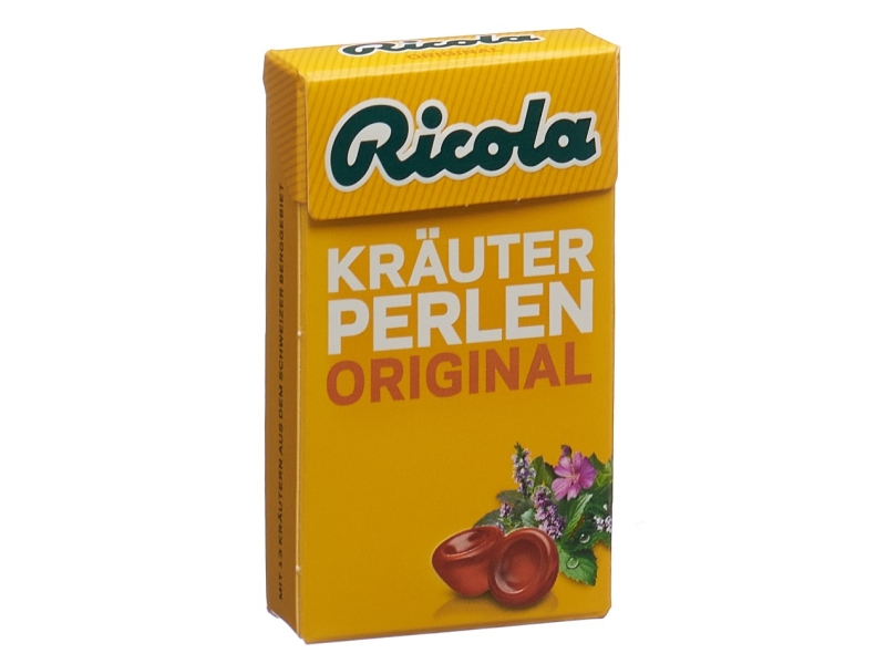 RICOLA Kräuter Perlen original bonbon sans sucre box 25 g
