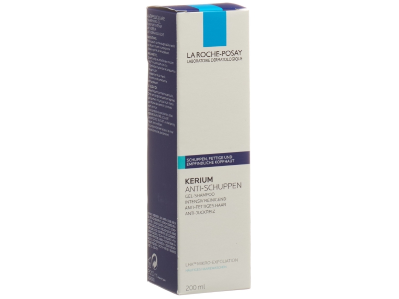 LA ROCHE-POSAY Kerium shampoing-gel antipelliculaire cheveux gras 200 ml