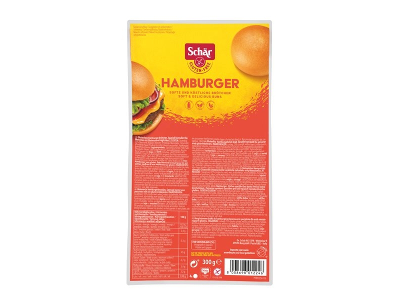 SCHÄR hamburger sans gluten 4 x 75 g