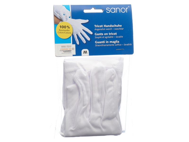 SANOR Tricot Handschuhe M 1 Paar