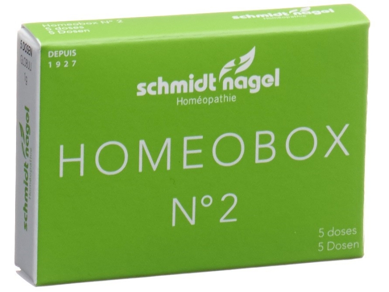 SCHMIDT-NAGEL HomeoBox 2 globules boîte 5 tube 1 g