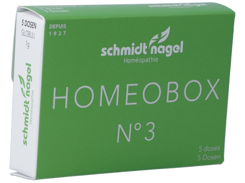 SCHMIDT-NAGEL HomeoBox 3 globules boîte 5 tube 1 g