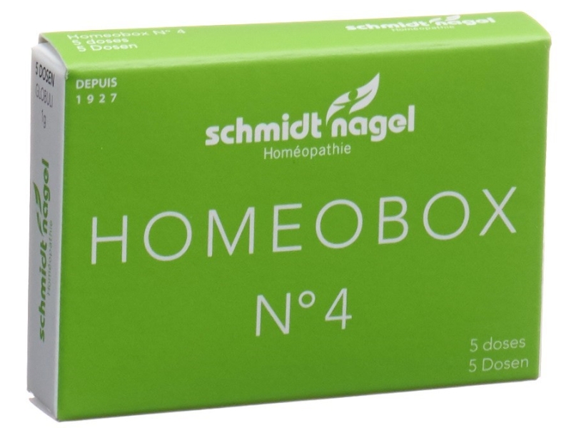 SCHMIDT-NAGEL HomeoBox 4 globules boîte 5 tube 1 g