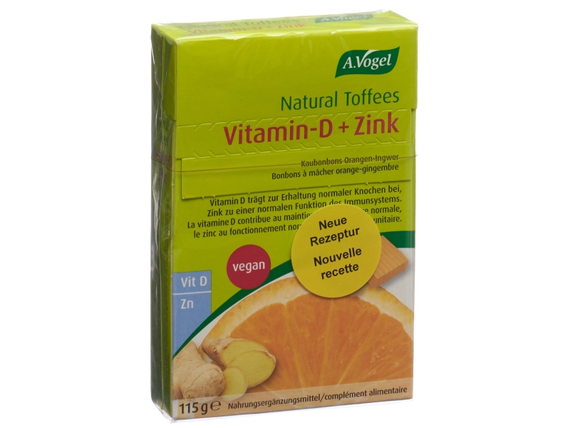 VOGEL Natural Toffees Vit D+Zink Orang-Ingw 115 g