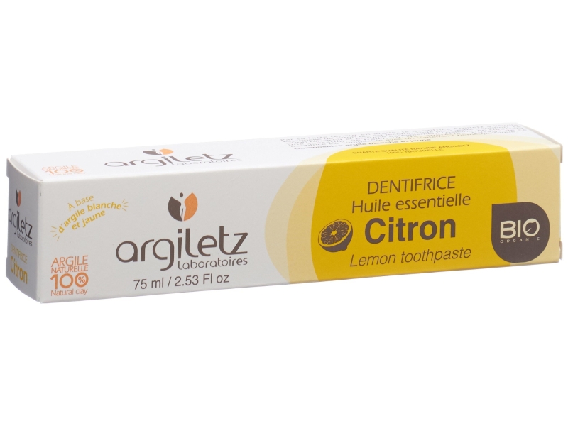 ARGILETZ Zahnpasta Zitrone Bio 75 ml