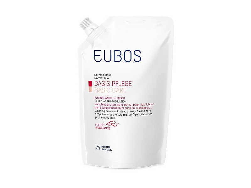 EUBOS savon liquide parfumé rose recharge 400 ml