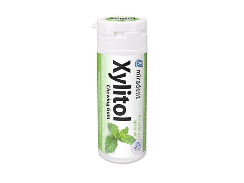 MIRADENT Xylitol chewing gum menthe verte 30 pièces