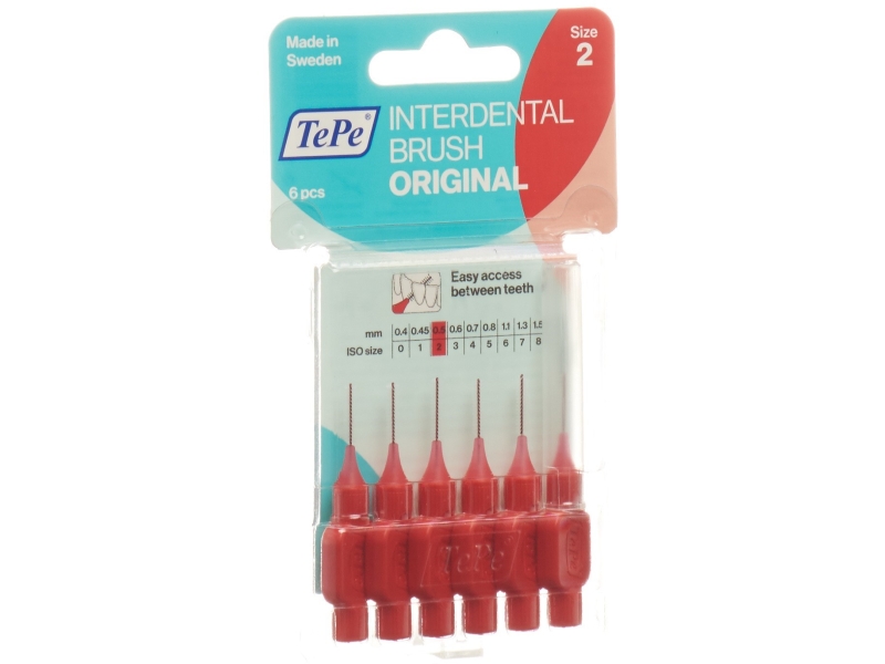 TEPE brosse interdentaire 0.5mm rouge blister 6 pièces