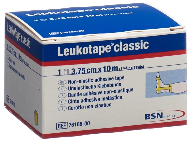 LEUKOTAPE Classic bande adhésive 10m x 3.75cm jaune