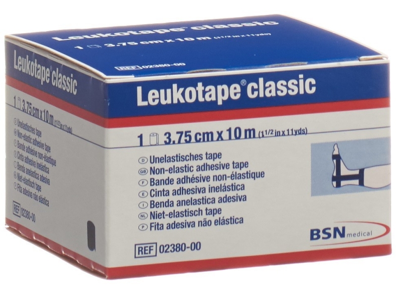 LEUKOTAPE Classic bande adhésive 10m x 3.75cm noir 1 pièce