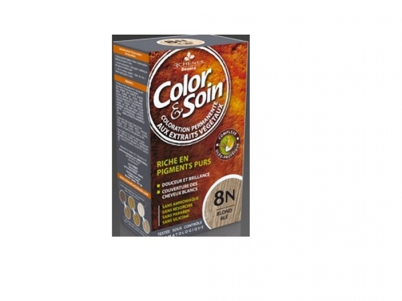 COLOR & SOIN Coloration 8N Blond Blé 135 ml
