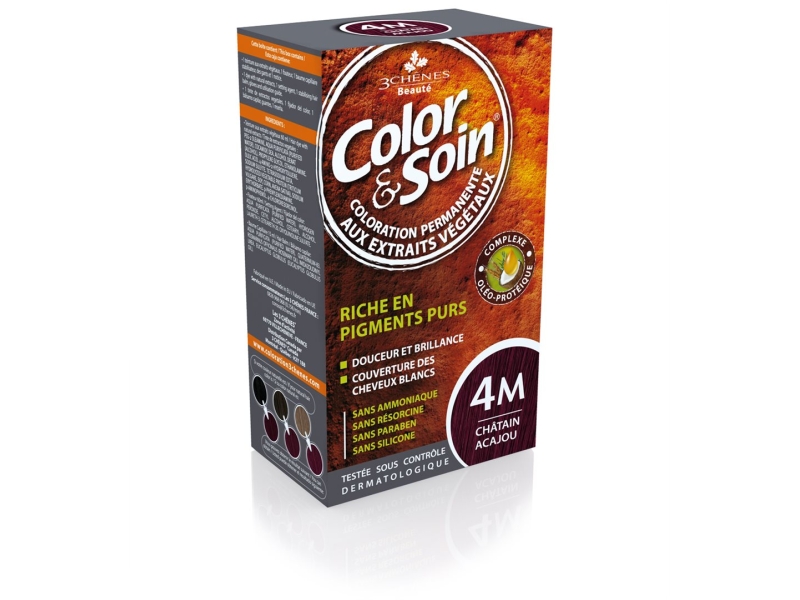 COLOR & SOIN Coloration 4M châtain acajou 135 ml