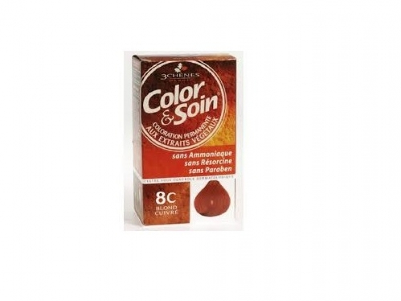 COLOR & SOIN Coloration 8C blond cuivré 135 ml