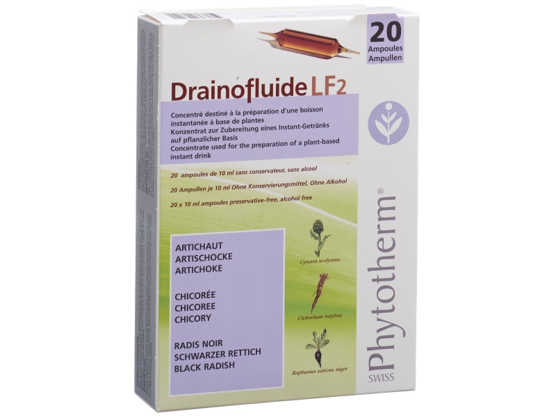 DRAINOFLUIDE LF 2 20 Ampoules buvables 10 ml