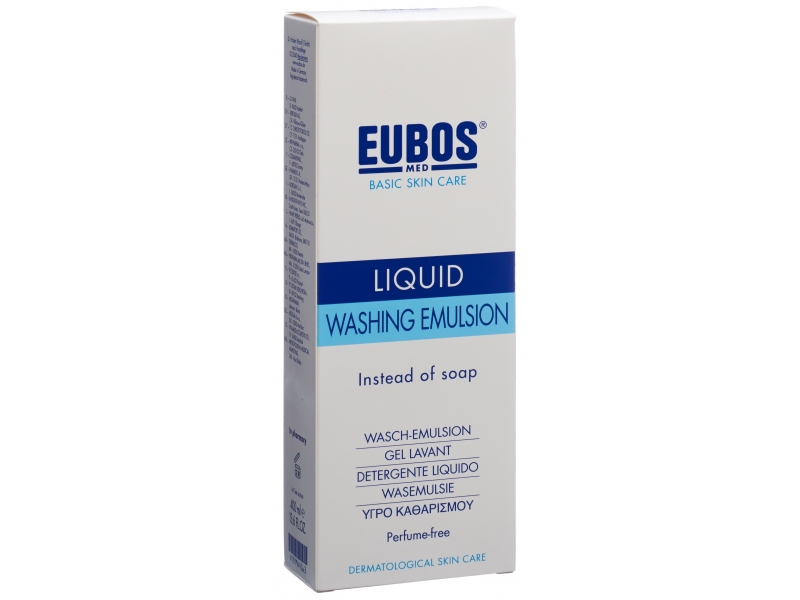 EUBOS savon liquide non-parfumé bleu doseur 400 ml