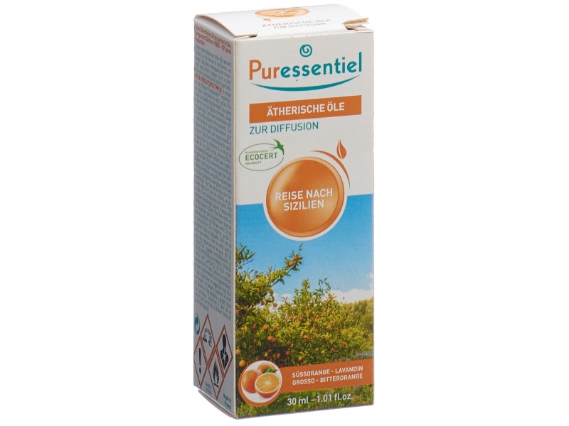 PURESSENTIEL diffuse voyage en Sicile huiles essentielles 30 ml