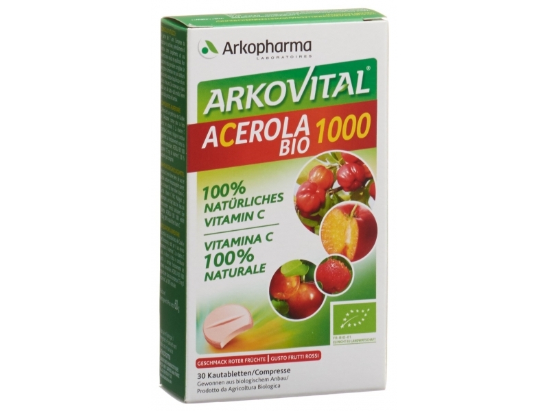 ARKOVITAL Acerola Arkopharma tabletten 1000 mg bio 30 Stück