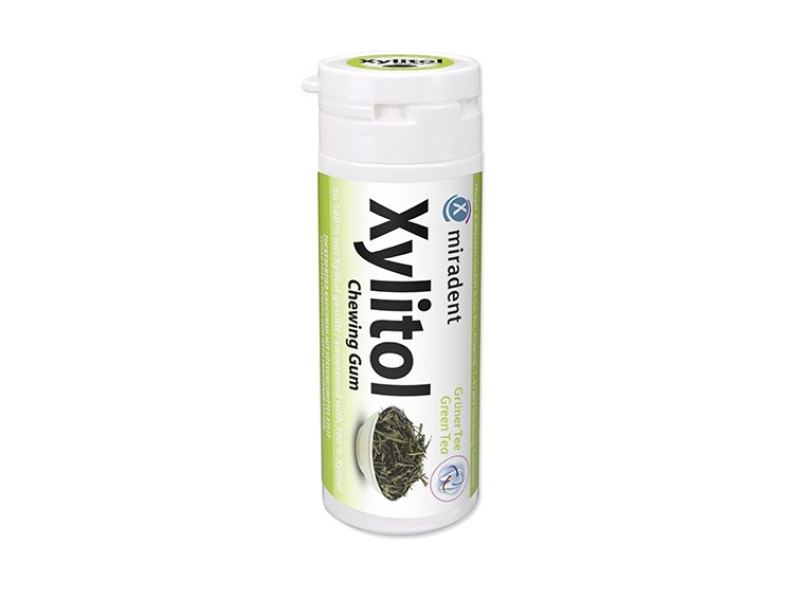 MIRADENT Xylitol chewing gum thé vert 30 pièces