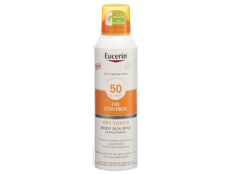 EUCERIN Sun Dry Touch Transparent LSF50 Spr 200 ml