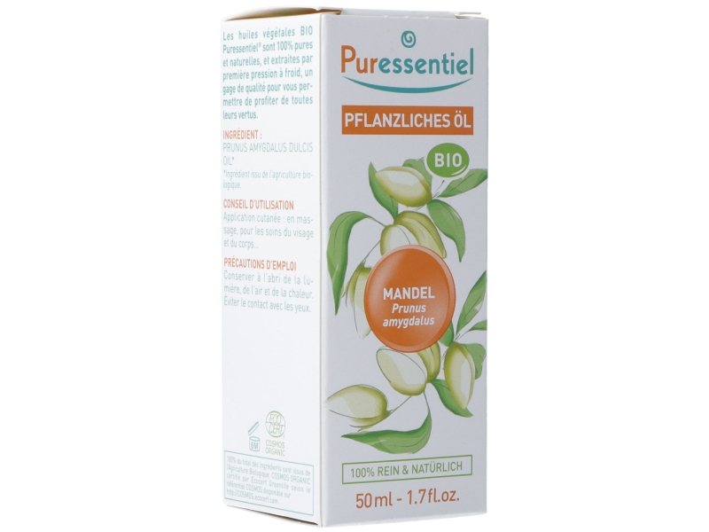 PURESSENTIEL huile végétale amande douce bio 50 ml