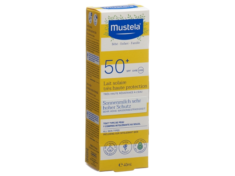 MUSTELA Solaire lait solaire SPF50+ tb 40 ml