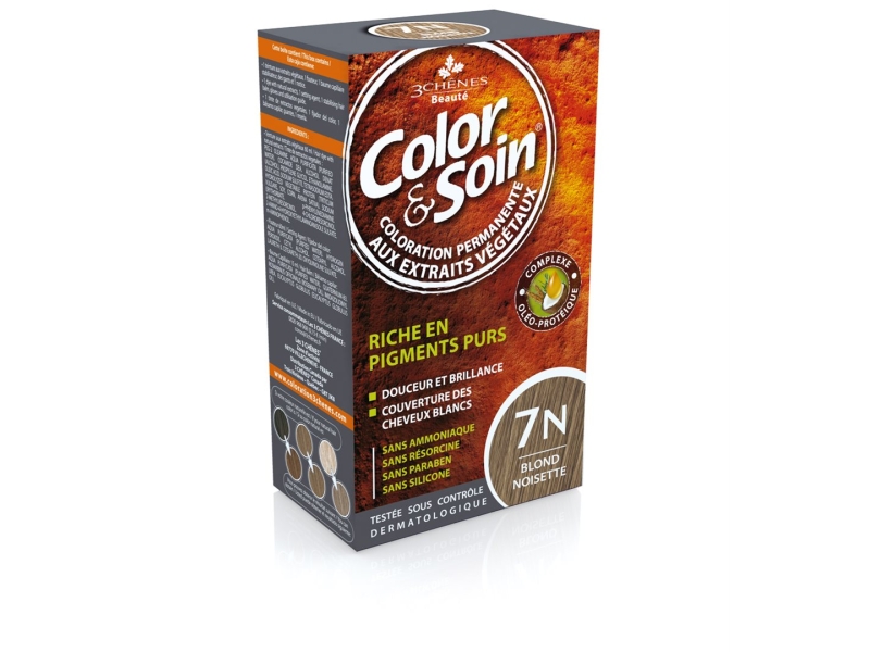 COLOR & SOIN Coloration 7N blond noisette 135 ml