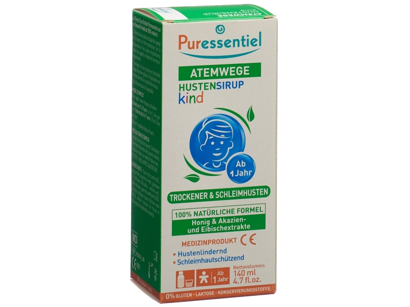 PURESSENTIEL respiratoire sirop toux enfant 140 ml