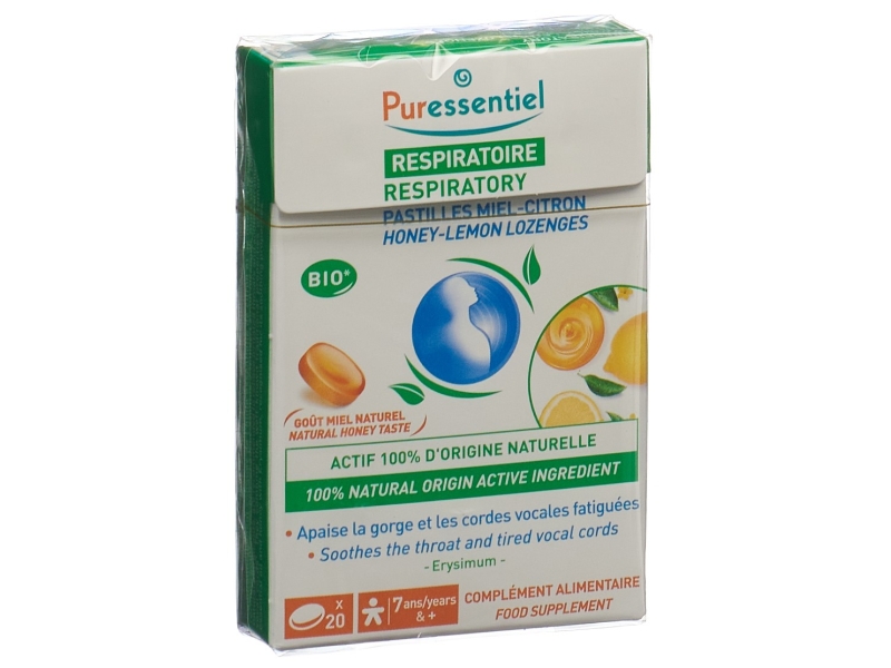 PURESSENTIEL cpr sucer respirat miel citr 20 pce
