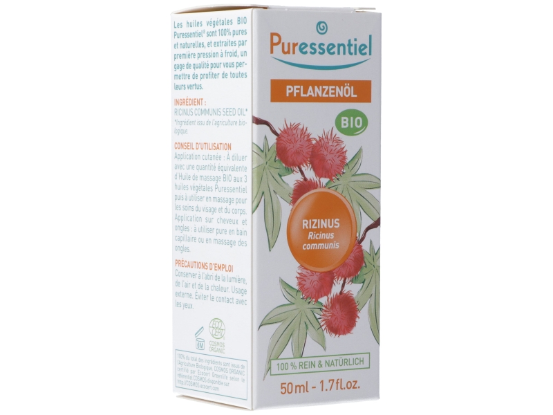 PURESSENTIEL ricin huile végétale fl 50 ml