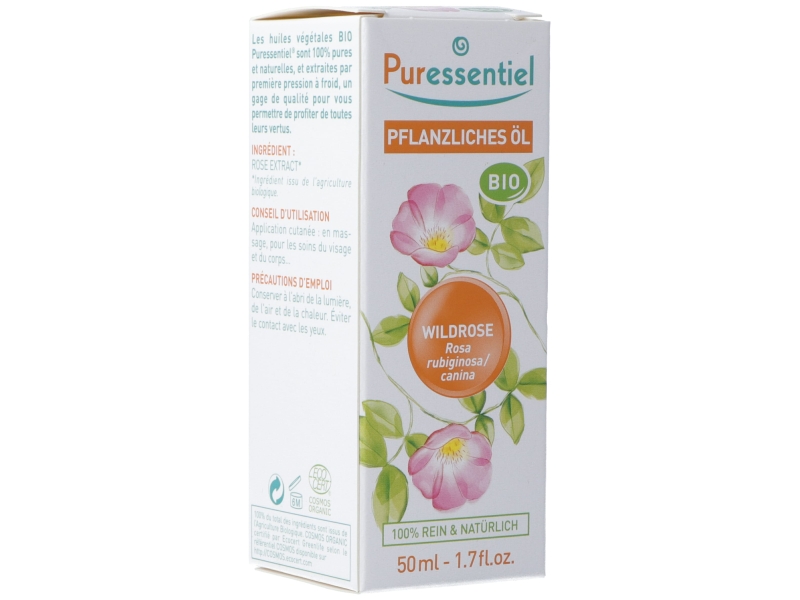PURESSENTIEL huile végétale rose musquée bio 50ml