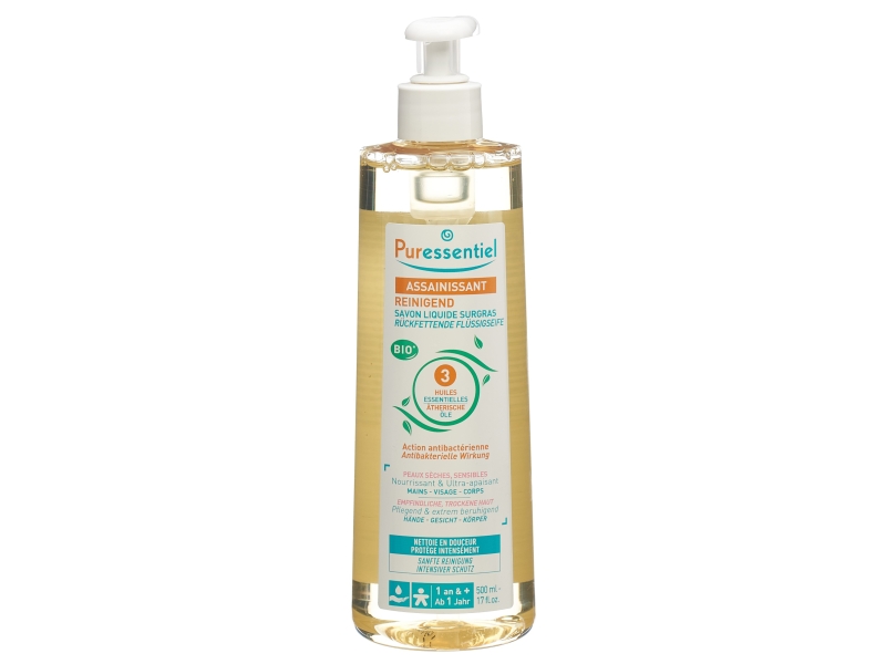 PURESSENTIEL savon liquide surgras recharge 500 ml