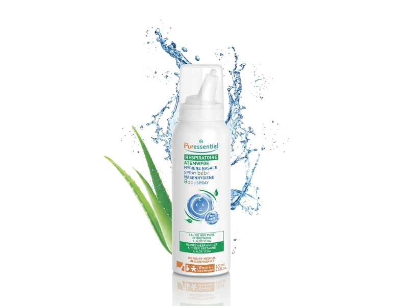 PURESSENTIEL spray hygiène nasale bébé aloe vera 120 ml