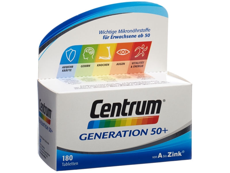 CENTRUM generation 50+ comprimés 180 pièces