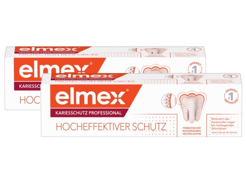 ELMEX Protection Caries Prof dentifrice duo 2 x 75 ml