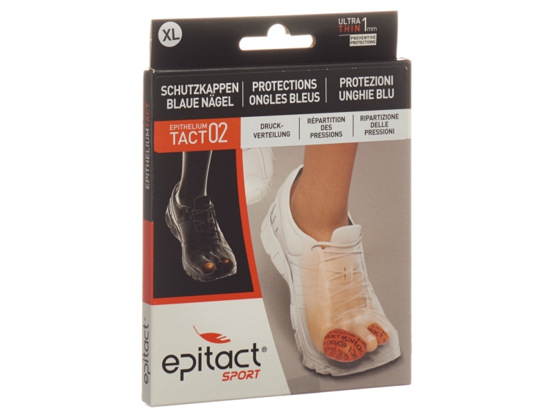 EPITACT SPORT Zehenschutzkappen für blaue Nägel XL 38mm 2 Stück