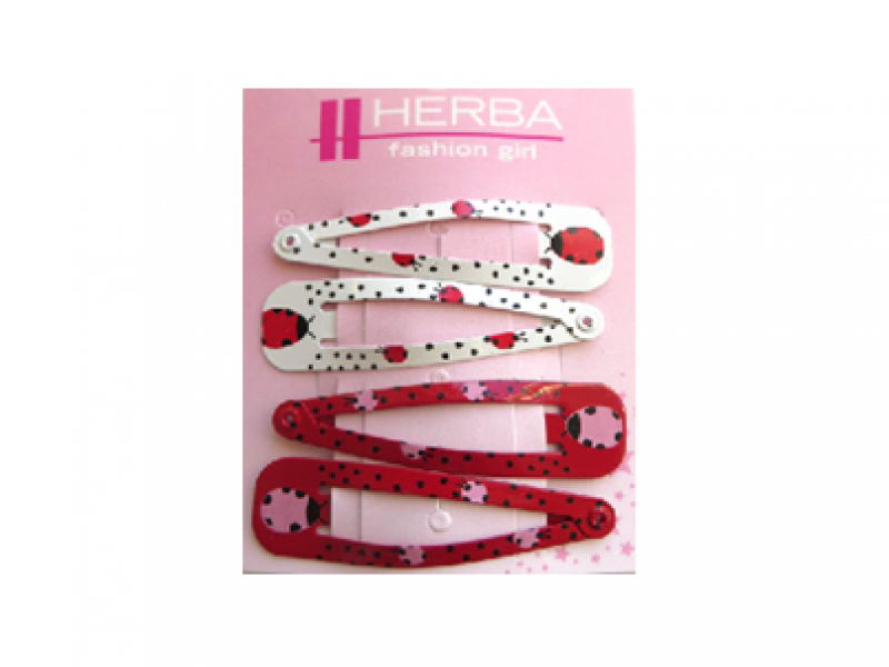 HERBA Kids Clic-clac 5cm rouge/blanc 4 pièces
