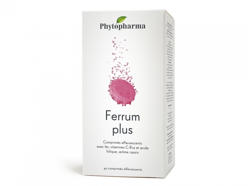 PHYTOPHARMA Ferrum plus Comprimés effevescents 40 Pièces
