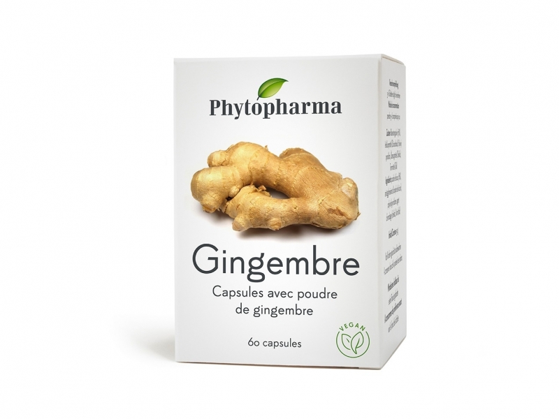PHYTOPHARMA Gingembre Capsules 365 mg 60 Pièces