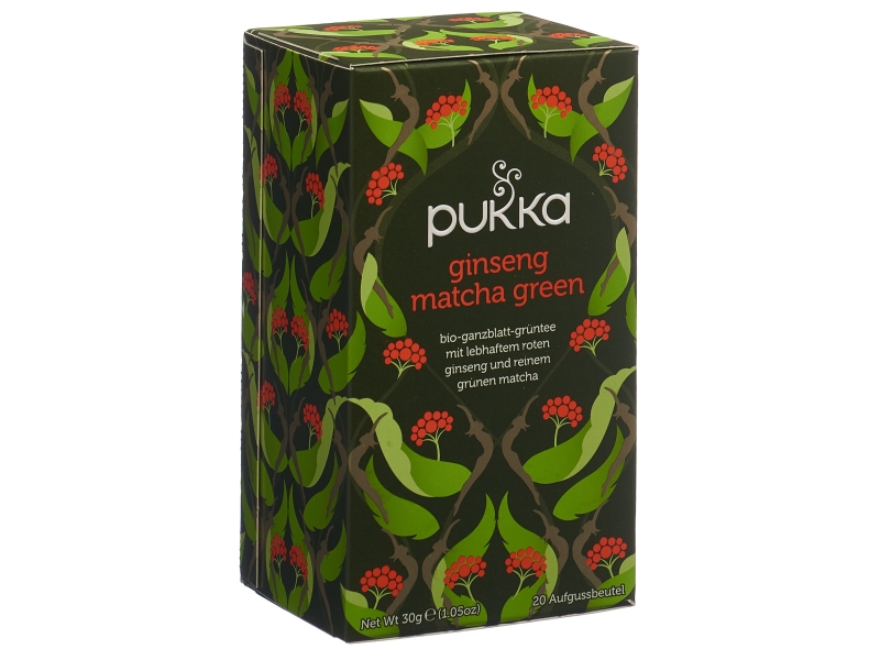 PUKKA Tè verde al ginseng matcha Biologico bustine 20 pezzi